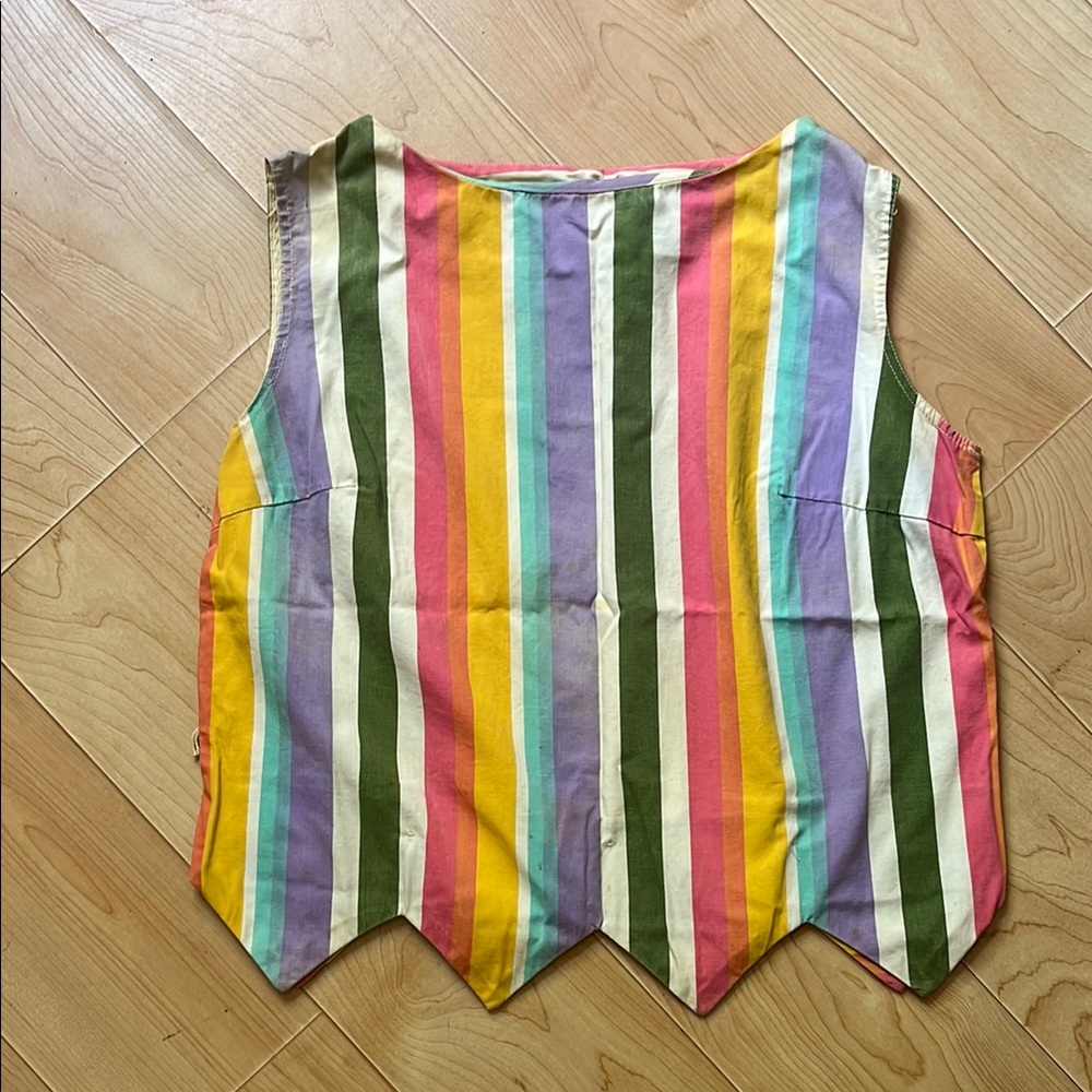 Colorful Striped Sleeveless Top